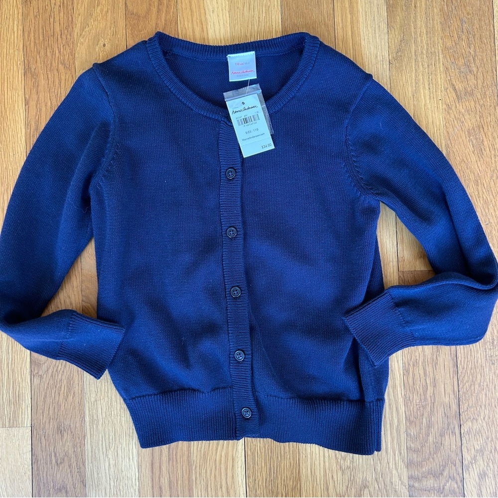 NWT Hanna Andersson 110 5 Navy Blue Cardigan